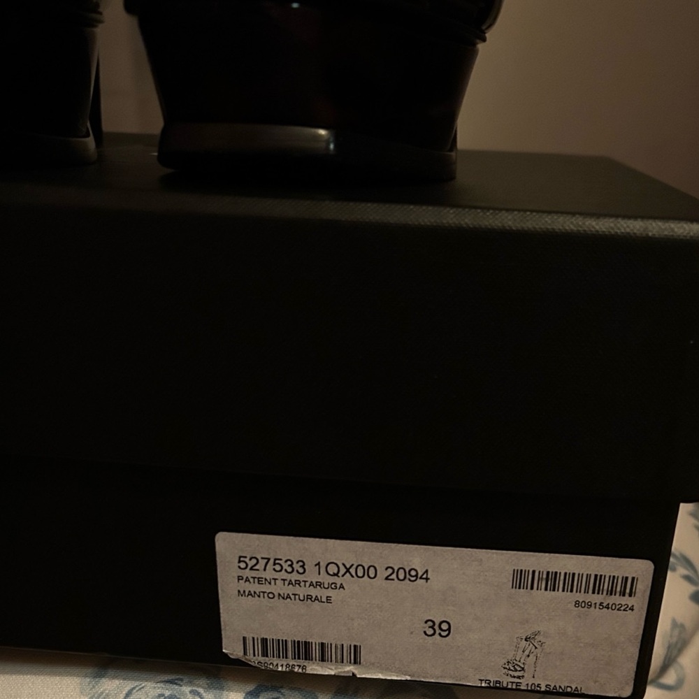 Saint Laurent Tortoiseshell Patent Platform 39 - Picture 14 of 14
